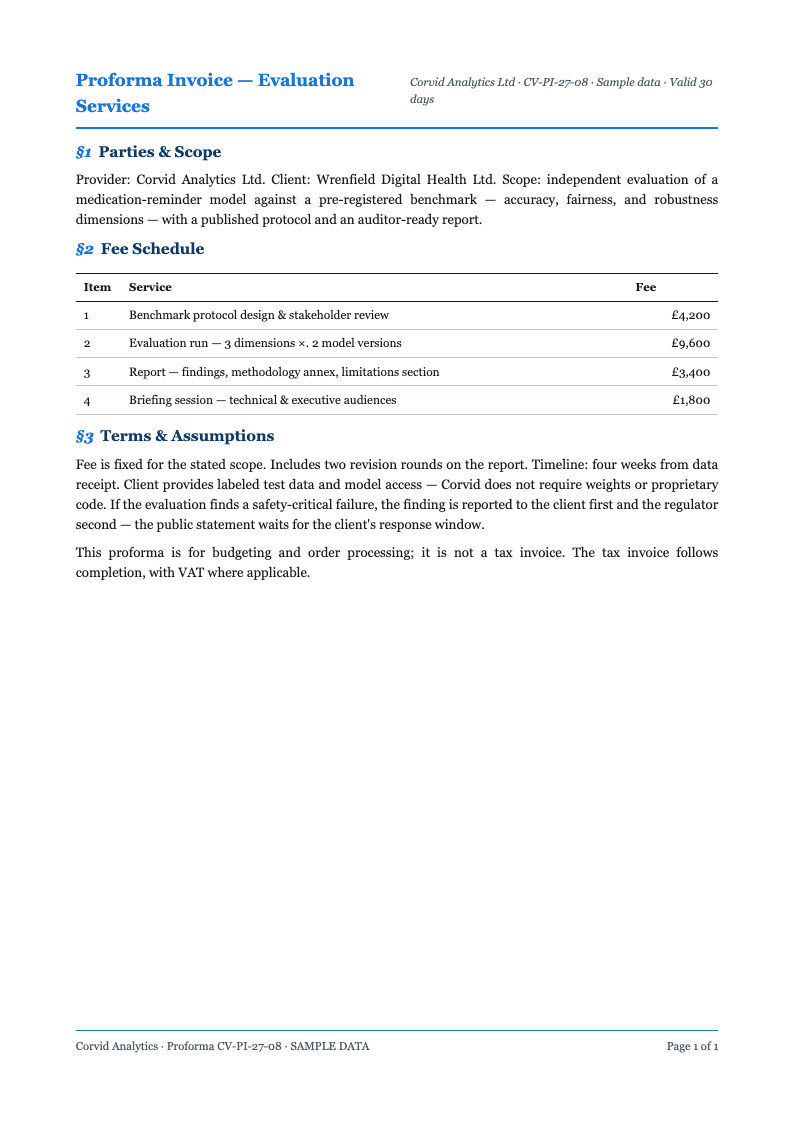 Ai research digest proforma invoice
